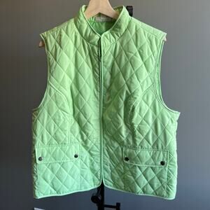 Appleseed’s Berkshire Green Sold Quilted Lightweight Vest Size XLP